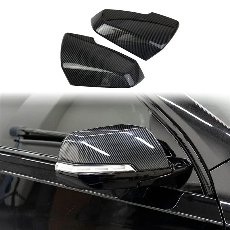 

For Traverse 2018-2023 Car Rearview Cover Side Mirror Cover Cap Trim Carbon Fiber Replacement