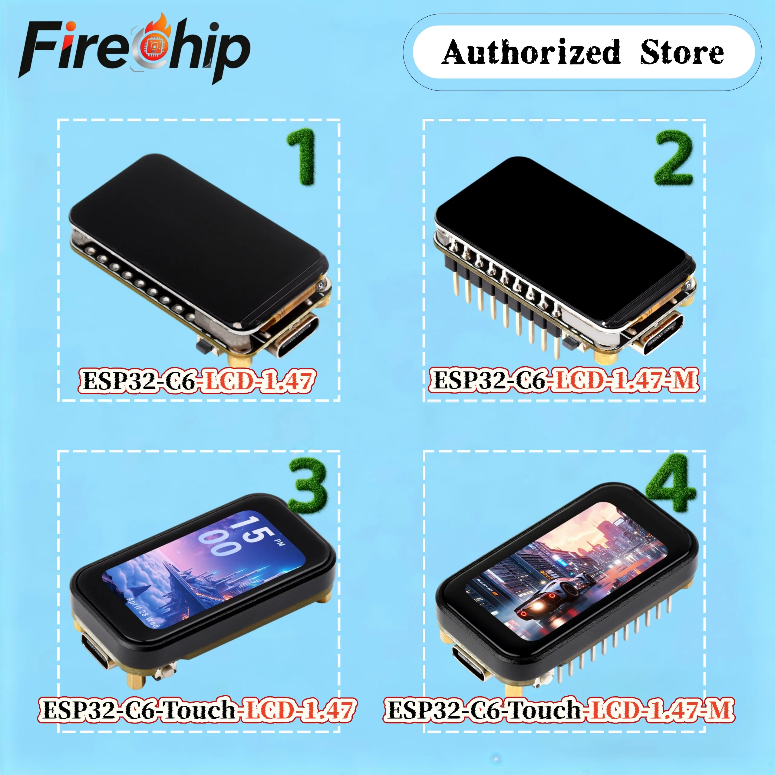 Waveshare ESP32-C6 1.47inch Touch LCD TouchScreen Display Development Board IPS Supports WiFi 6 & Bluetooth ESP32 C6 1.47 Inch