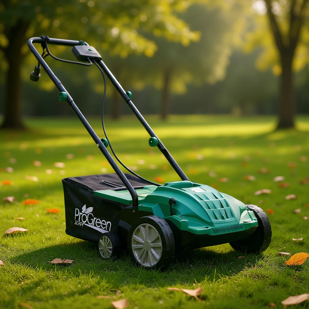 ProGreen 13 Inch Electric Lawn Dethatcher 12 Amp With Large Capacity Collection Bag Garden Scarifier Tool