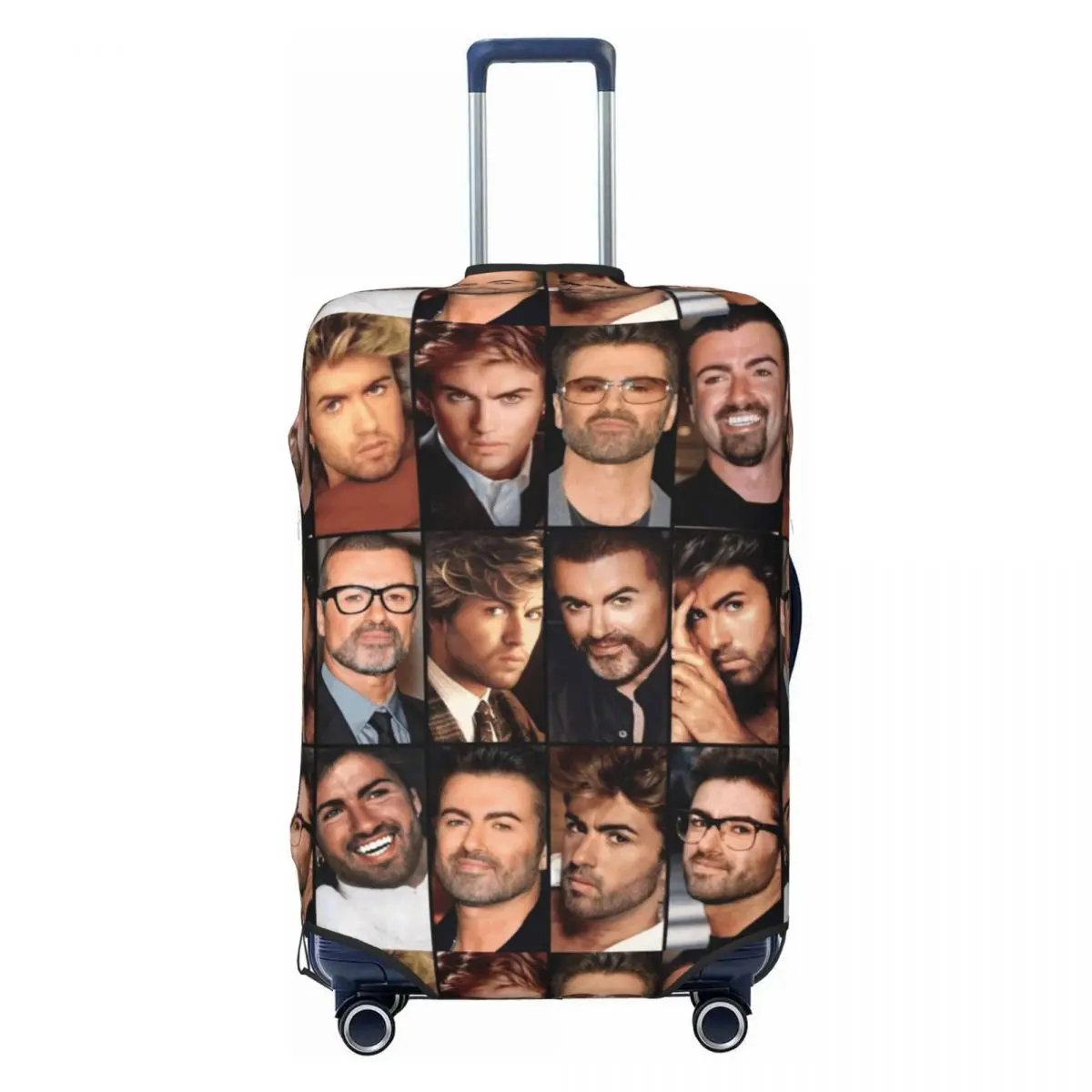 George Michael British Singer Suitcase Cover Vacation Travel Practical Luggage Case Protector