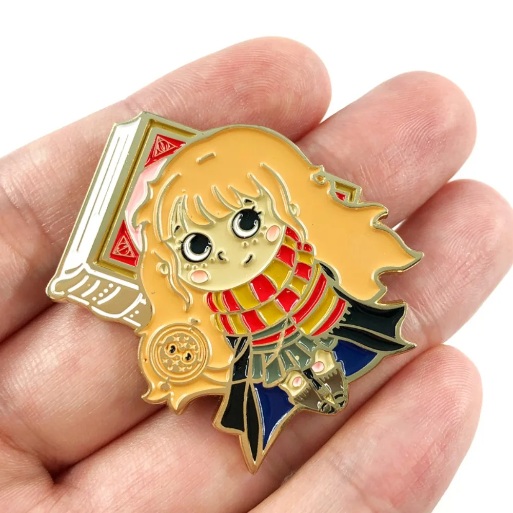 Mystic Sorcerer Metal Enamel Brooch Vintage Magic Fantasy Art Lapel Pin Clothing Bag Accessory For Magic Aesthetic Lovers