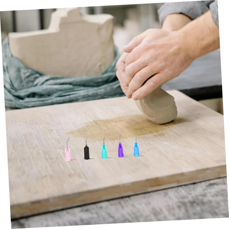 M12K-50Pcs إبرة قضيب طرف عازمة للزجاج وإبر الفخار لمشاريع الطين ذاتية الصنع