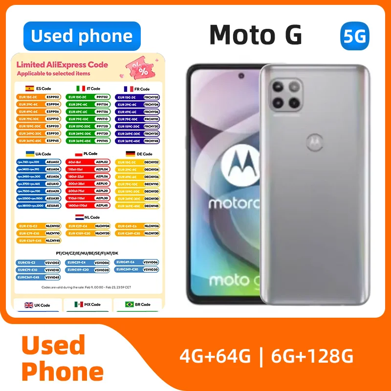 

Смартфон Motorola Moto G 5G XT2113, экран 6.7 дюйма, аккумулятор 5000 мАч, камера 48 МП + 16 МП, оригинальный б/у телефон