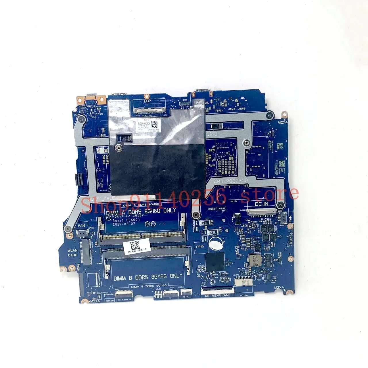 For DELL G15 5525 CN-03MJW9 03MJW9 03MJW9 Laptop Motherboard LA-L658P With Ryzen 5 6600H CPU GN20-P0-A1 RTX3050 100% Tested Good