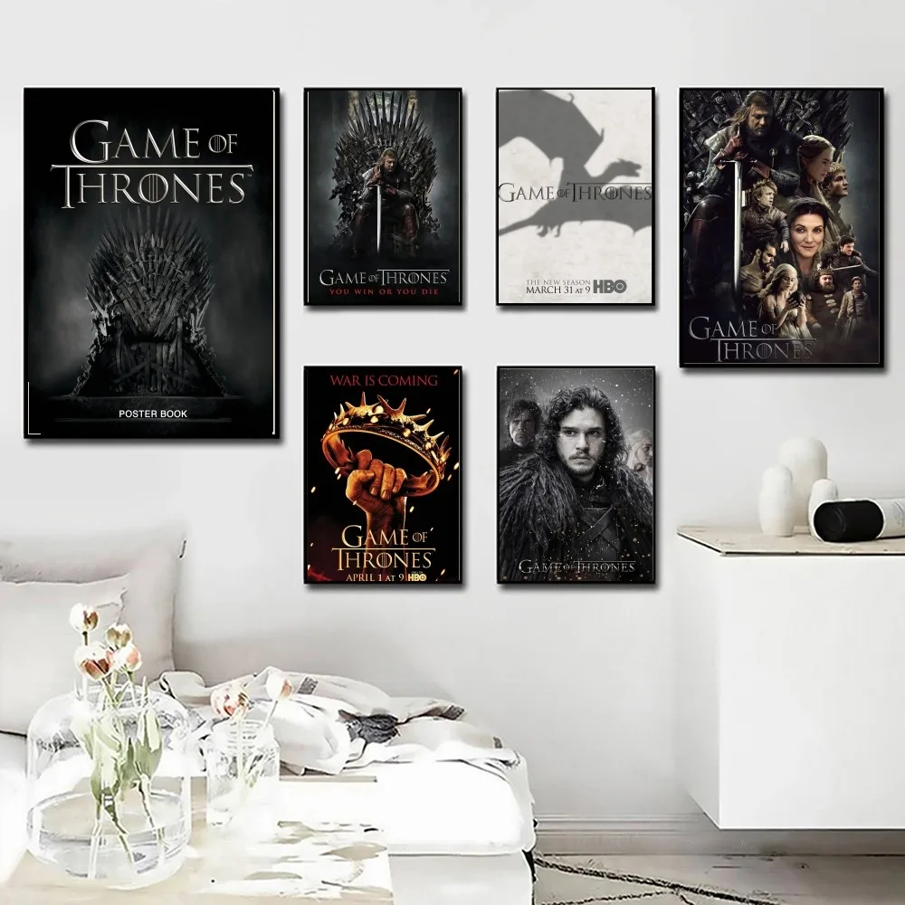 American Fantasy Adventure Series G-Game Of T-Thrones Poster Wall Art Home Decor Room Decor Digital Painting Living Room Restau