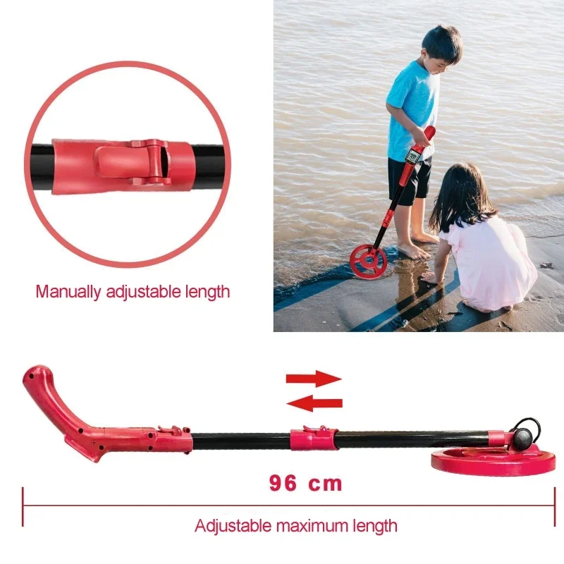 Handheld Children Metal Detector Coins Positioning Device Underground Metal Detect Rod Metal Finder Treasure Locator for Kids