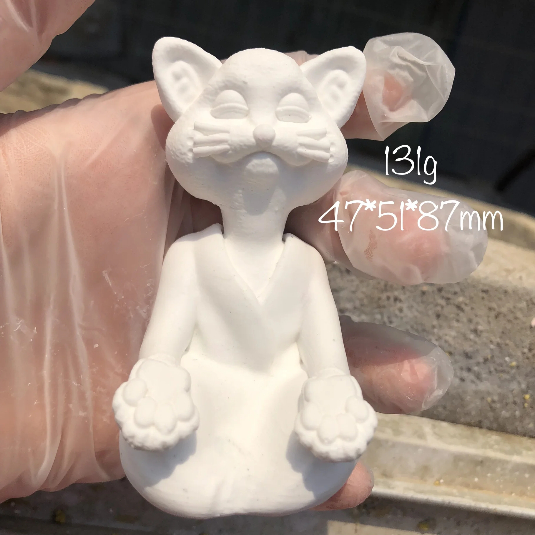 Cat Aromatherapy stone hand carved plaster crafts decorative polishing gift Reiki Healing modern art