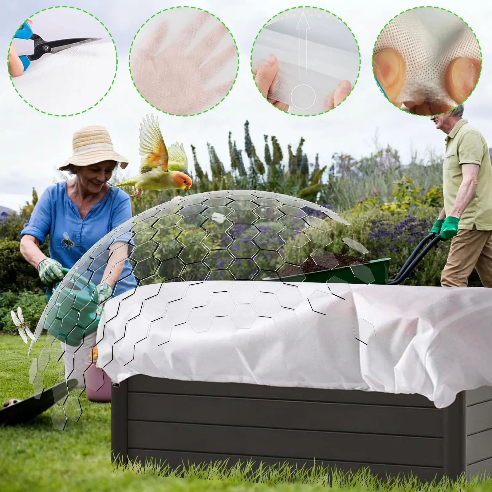 

Plant Covers Freeze Protection Row Covers for Garden Sun Protection Breathable Cloth for Cold Weather Vegetable Flower Crop