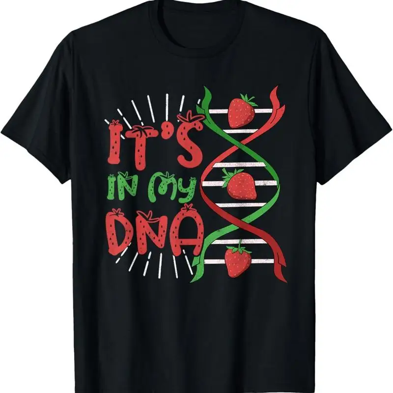 

Its In My Dna Strand Strawberry Vegan Biologists T Shirt