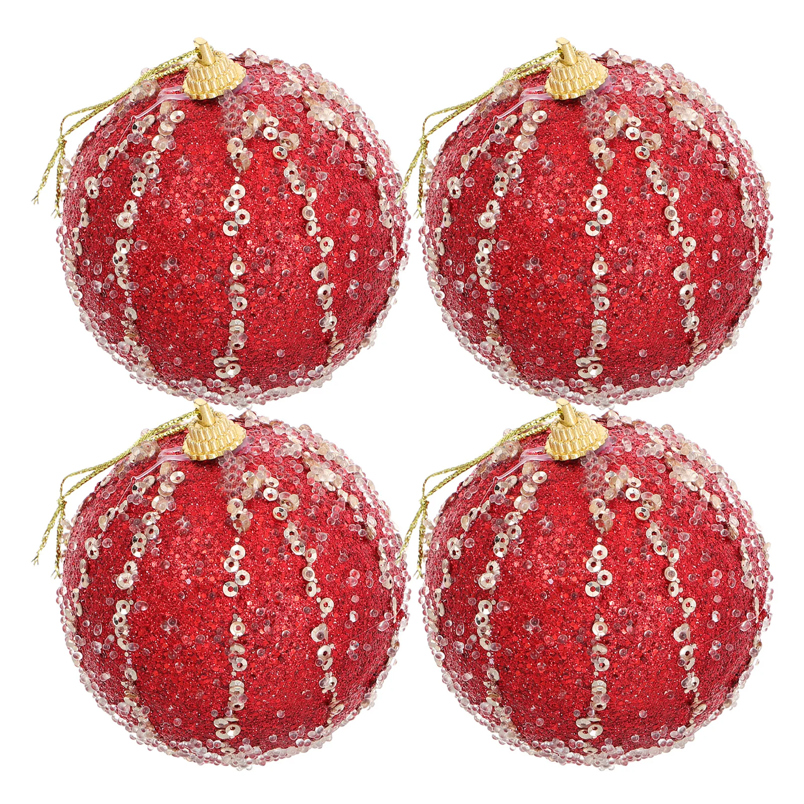 

4Pcs Christmas Balls Foam Hanging Tree Ornaments Lightweight Xmas Ball Decoration for Home Christmas Tree Balls