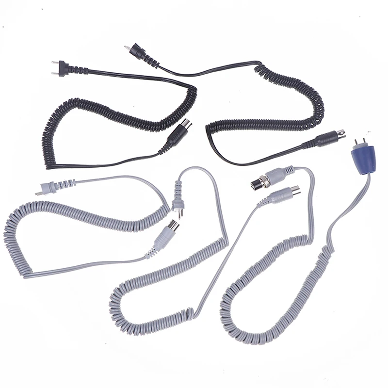 Fio de mola para manicure elétrica, preto, cinza, 3 pinos, 9mm, 6mm, para forte 210 204 90 105l 102l, cabo de alimentação com cabo de unha