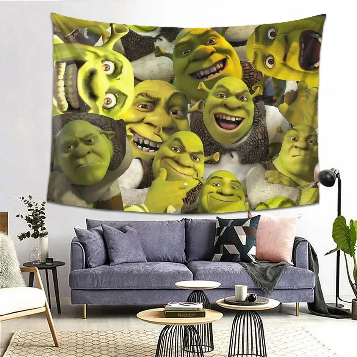 Shrek Tapestry Decoration Art Aesthetic Tapestries for Living Room Bedroom Decor Home Hippie Wall Cloth Wall Hanging