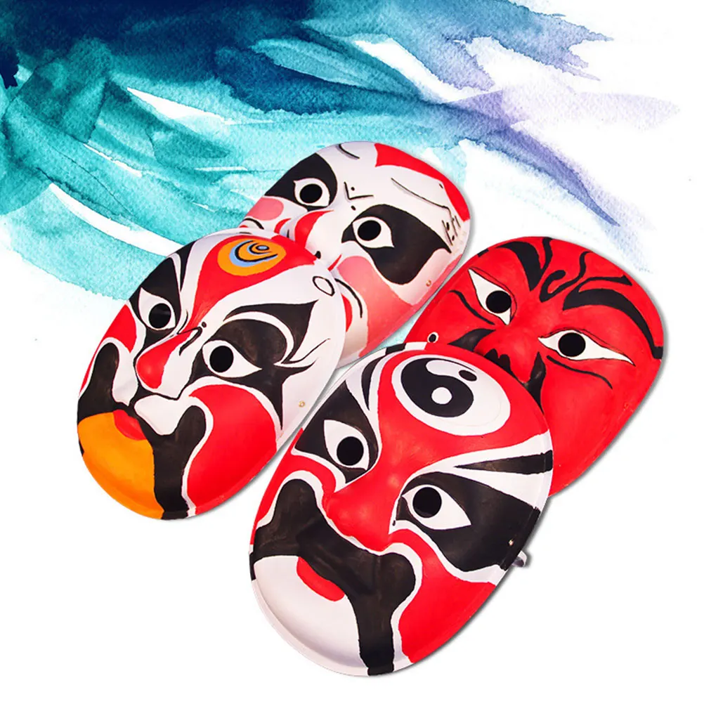 

2 Pcs Facial Mask Masks Adults Cosplay Paper Masquerade White Party Supplies