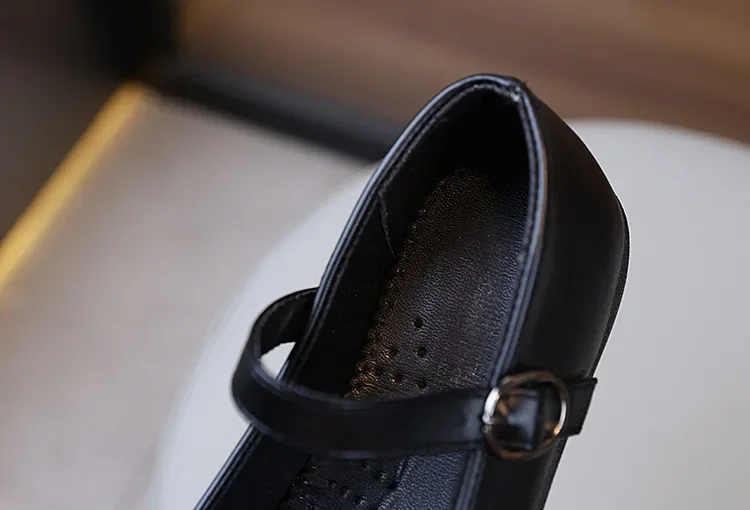 JGSHOWKITO Klassische Kinder-Lederschuhe Lässige Schwarze Schleife Schul-Mary-Jane-Schuhe für Mädchen Alltags- und Auftrittsschuhe Kinder-Uniformschuhe – Detail 7