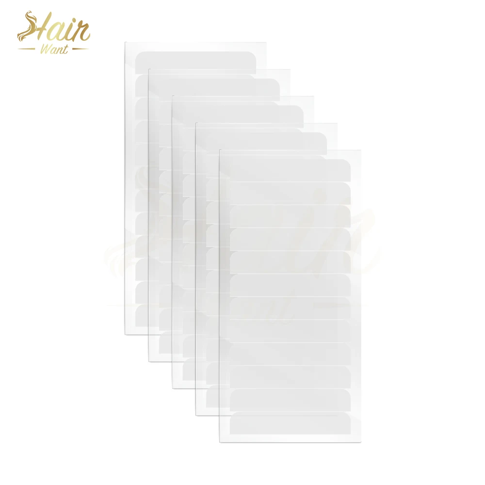 Hair Want 60Tabs Single-Sided Tape for Hair Extensions Ultra-Hold Tape Roll for Invisible Extensions 4*0.8cm Hair System Tape