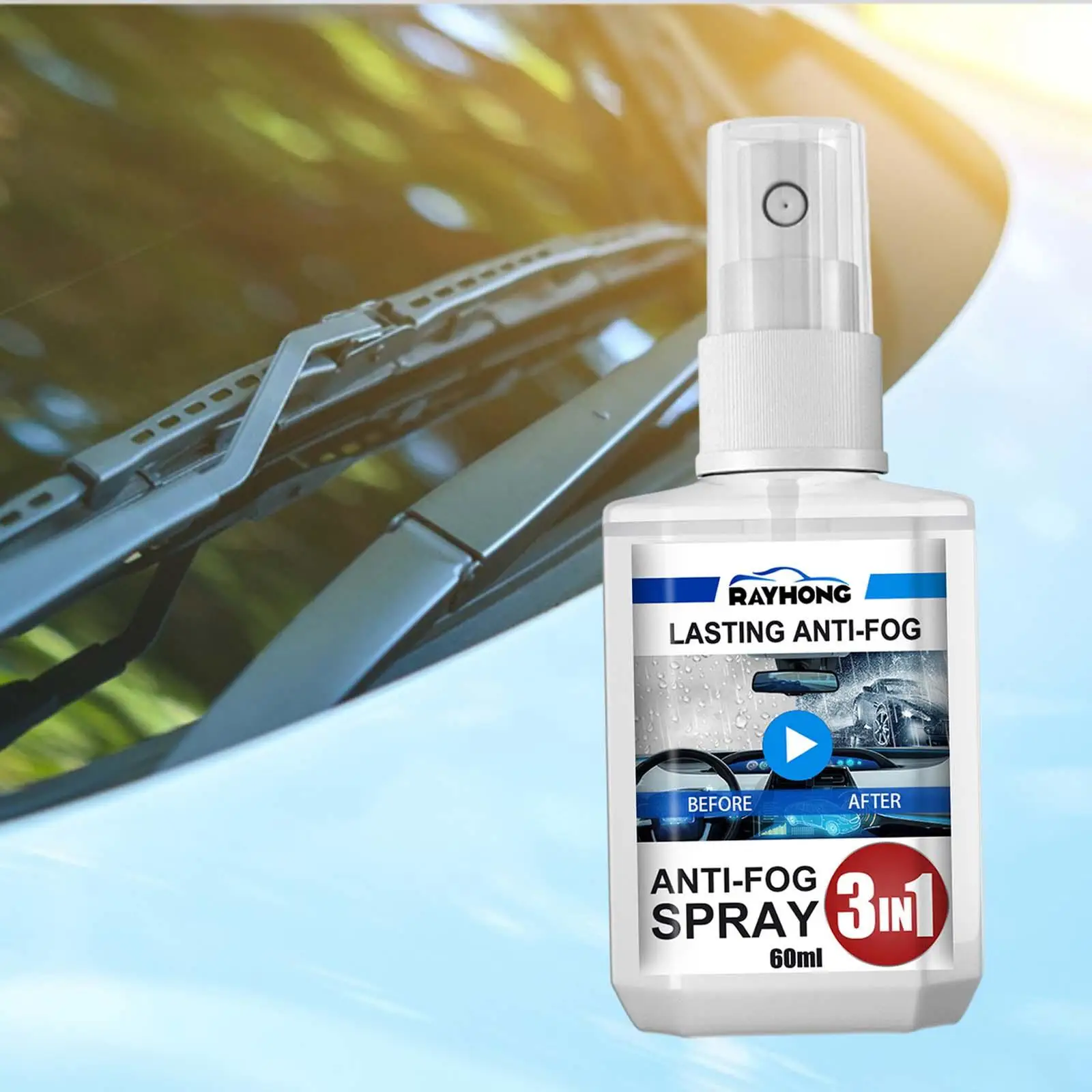Windshield Anti Fog Spray for Cars Glass Defogger Cleaner Protector for Truck Motorcycle Swim Goggles Bathroom Mirror - view 6