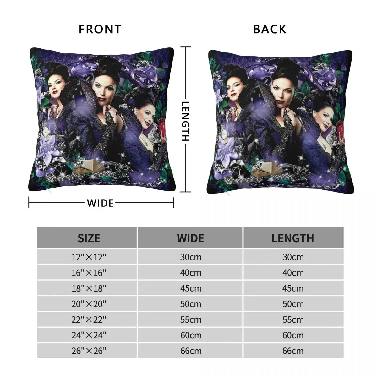 Regina Mills Once Upon A Time Pillowcase Polyester Linen Velvet Pattern Zip Decor Pillow Case Sofa Seater Cushion Cover