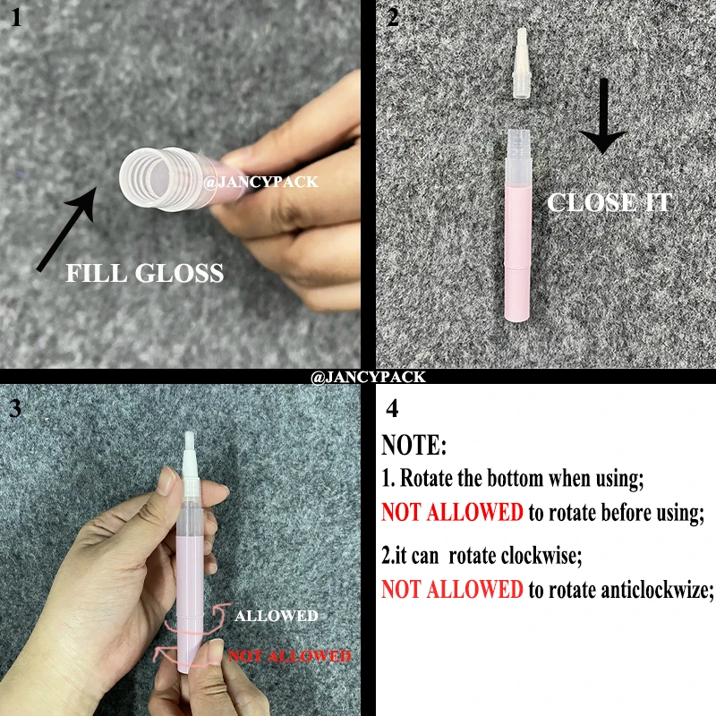 3ml 5ml Transparent Twist Pens Empty Nail Oil Pen with Brush Tip Cosmetic Container Applicators Eyelash Growth Liquid Tube