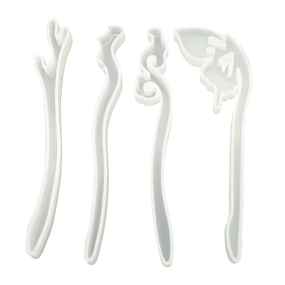 

8pcs Hairpin Mold Silicone Diy Epoxy Craft Jewelry Making Tool Reusable Mirror Finish Glue Molds For Arts Manual Silicone Hair