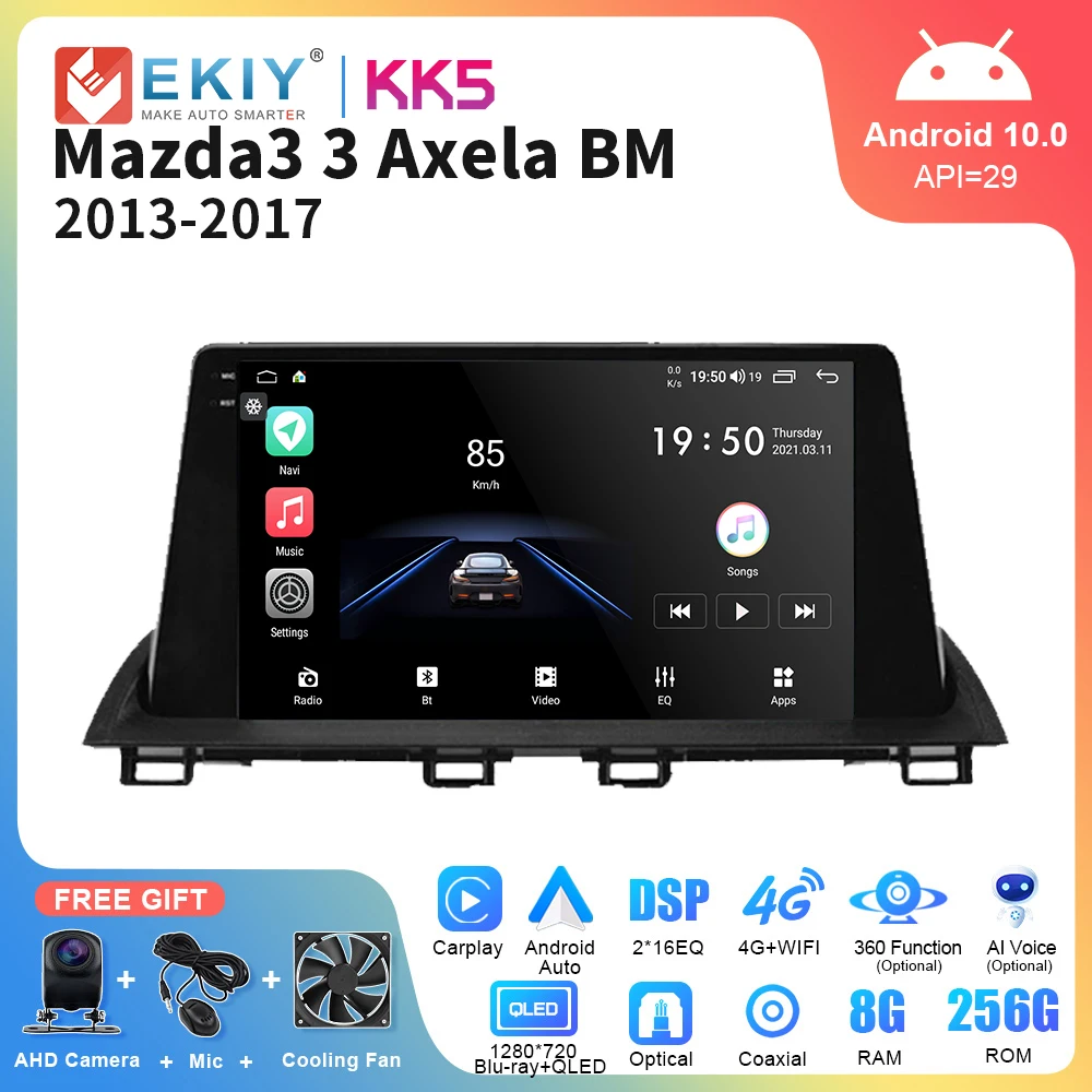 

EKIY KK5 2 Din Android Car Radio For Mazda 3 Mazda3 3 Axela BM 2013 - 2017 Stereo Carplay Auto Navigation GPS Multimedia Player