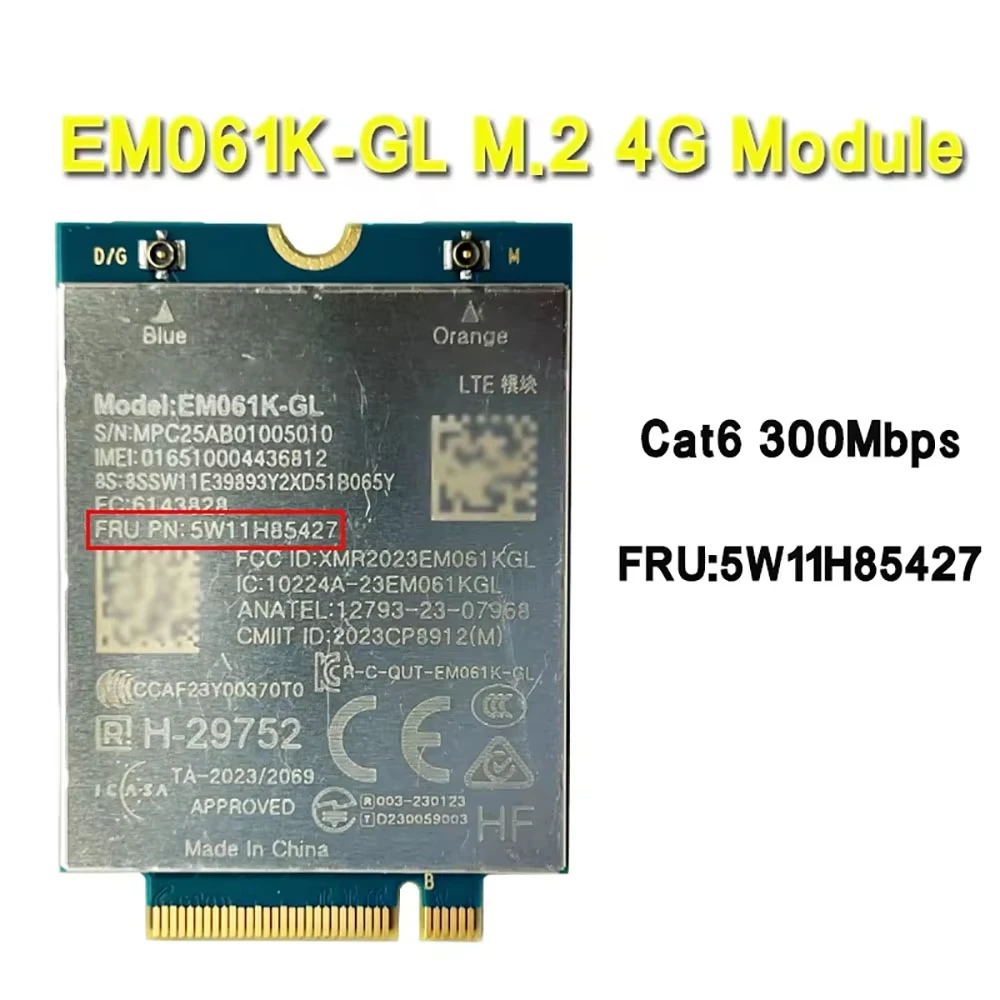 EM061K-GL LET-A Cat6 M.2 Module FRU 5W11H85427 For X13 T14 T14s L13 L14 L16 Gen3 Gen4 Gen5 Gen6 Laptop view 3