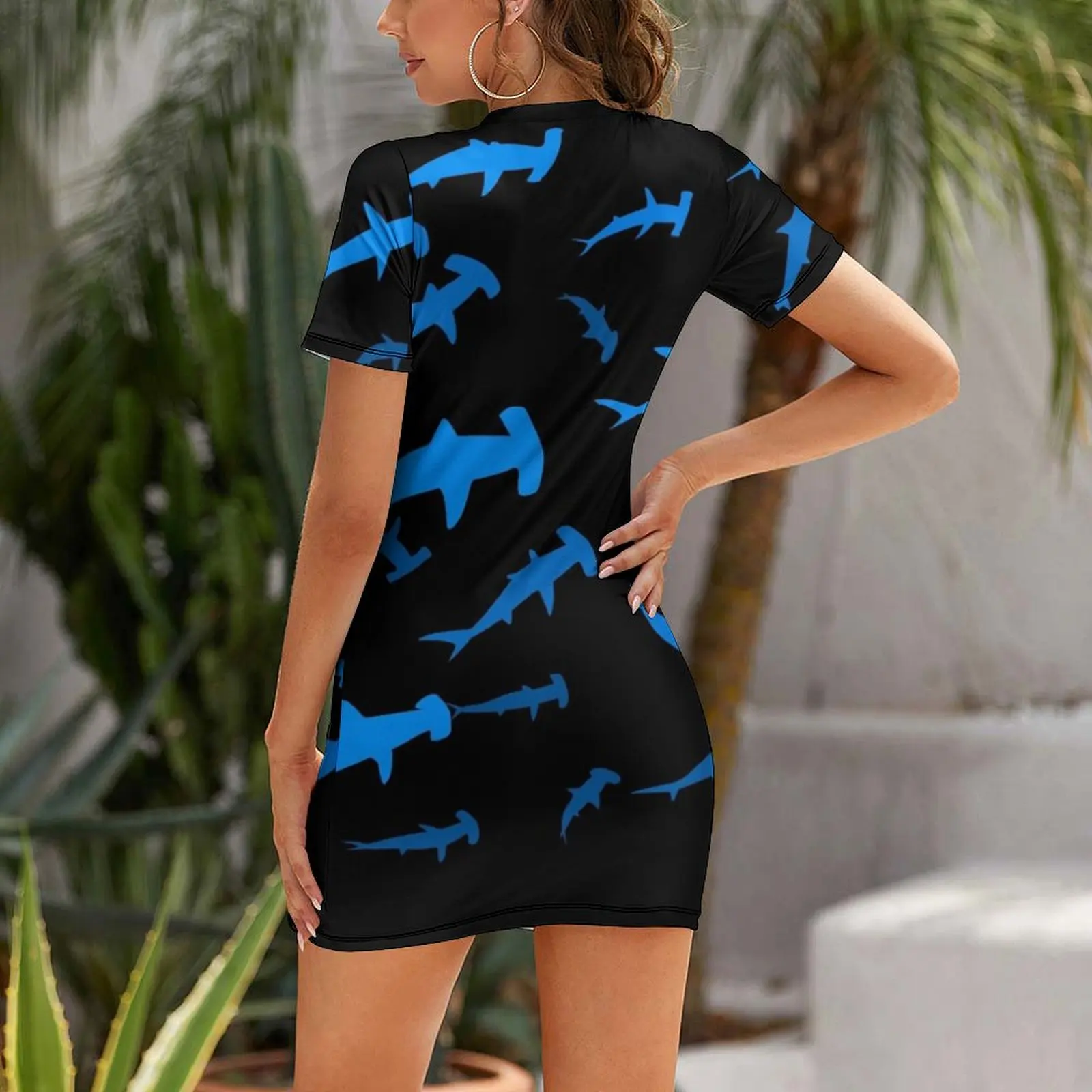 Hammerhead shark Short Sleeved Dress luxury women's party dress evening prom dress women summer 2024 summer woman 2024