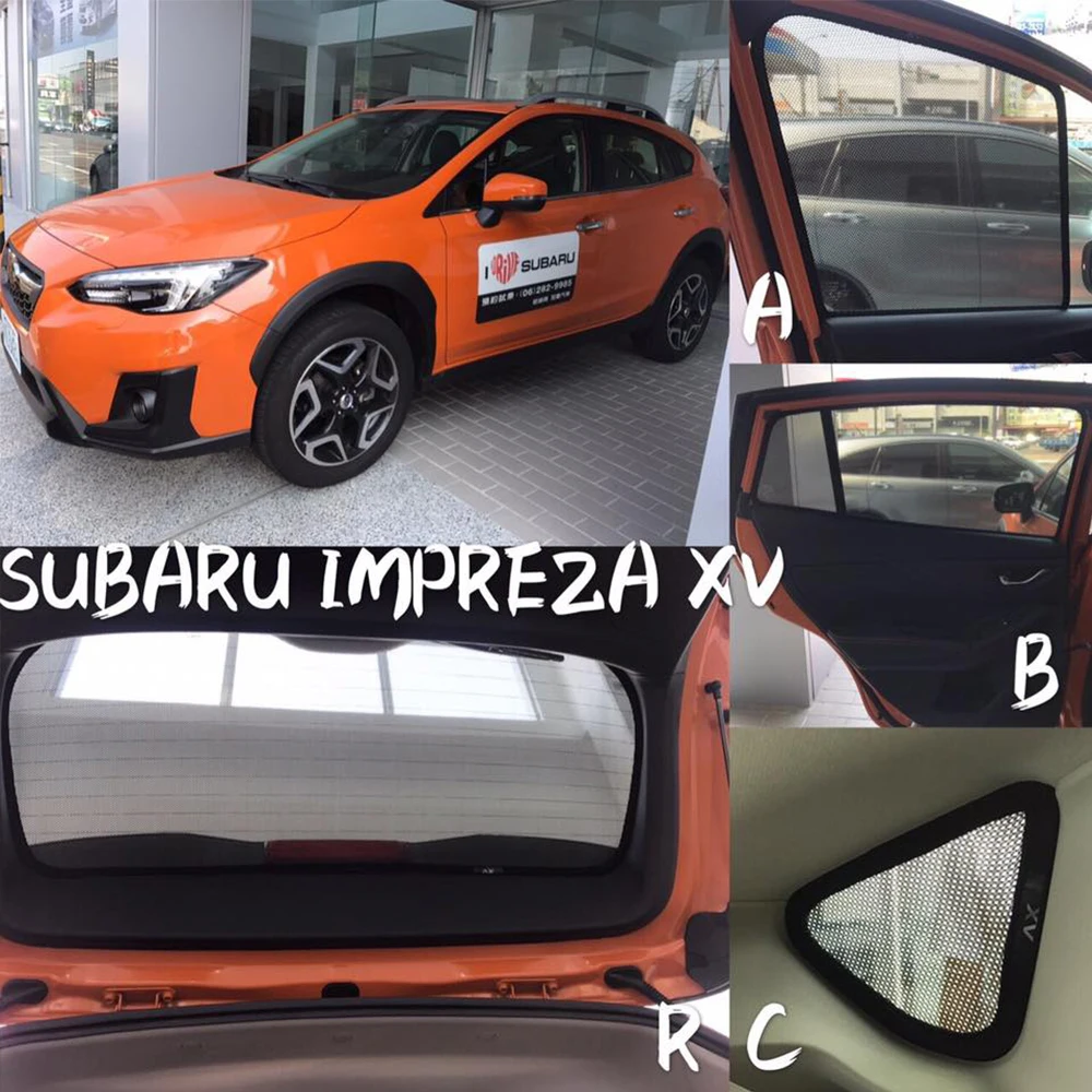 For Subaru XV GT 2017-2023 Crosstrek Magnetic Car Sunshade Shield Front Windshield Curtain Rear Baby Side Window Sun Shade Visor