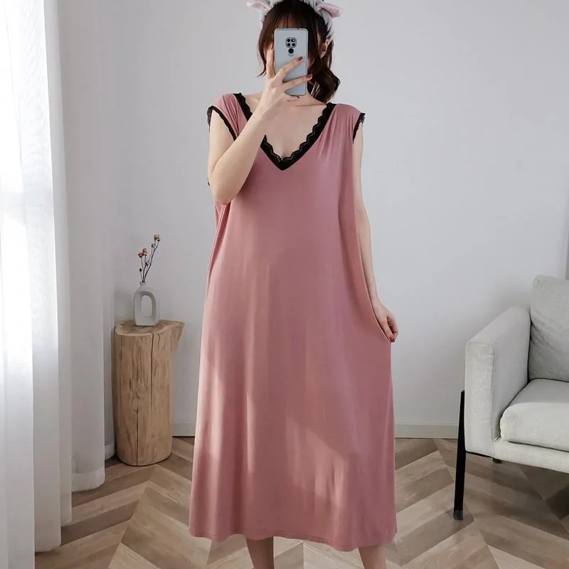 Grande taille dentelle épissure V-Ne lâche Midi Slip Dr vêtements d'extérieur pour femmes Spwear longueur genou Sexy couverture coréenne Sle a-ligne...