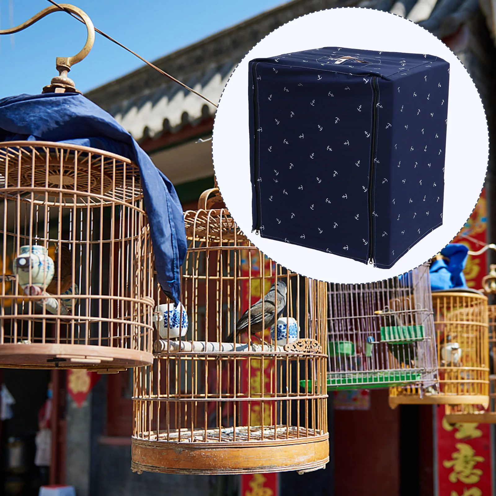 Enveloped Manual Bird Cage Cozy Birdcage Covers 5400X4200X4200CM Cloth Pet Light Shield