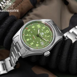 ADDIESDIVE Men's  Watch Sapphire Crystal Green Dial Super Luminous 200M Waterproof Reloj Hombre Automatic Mechanical Watches