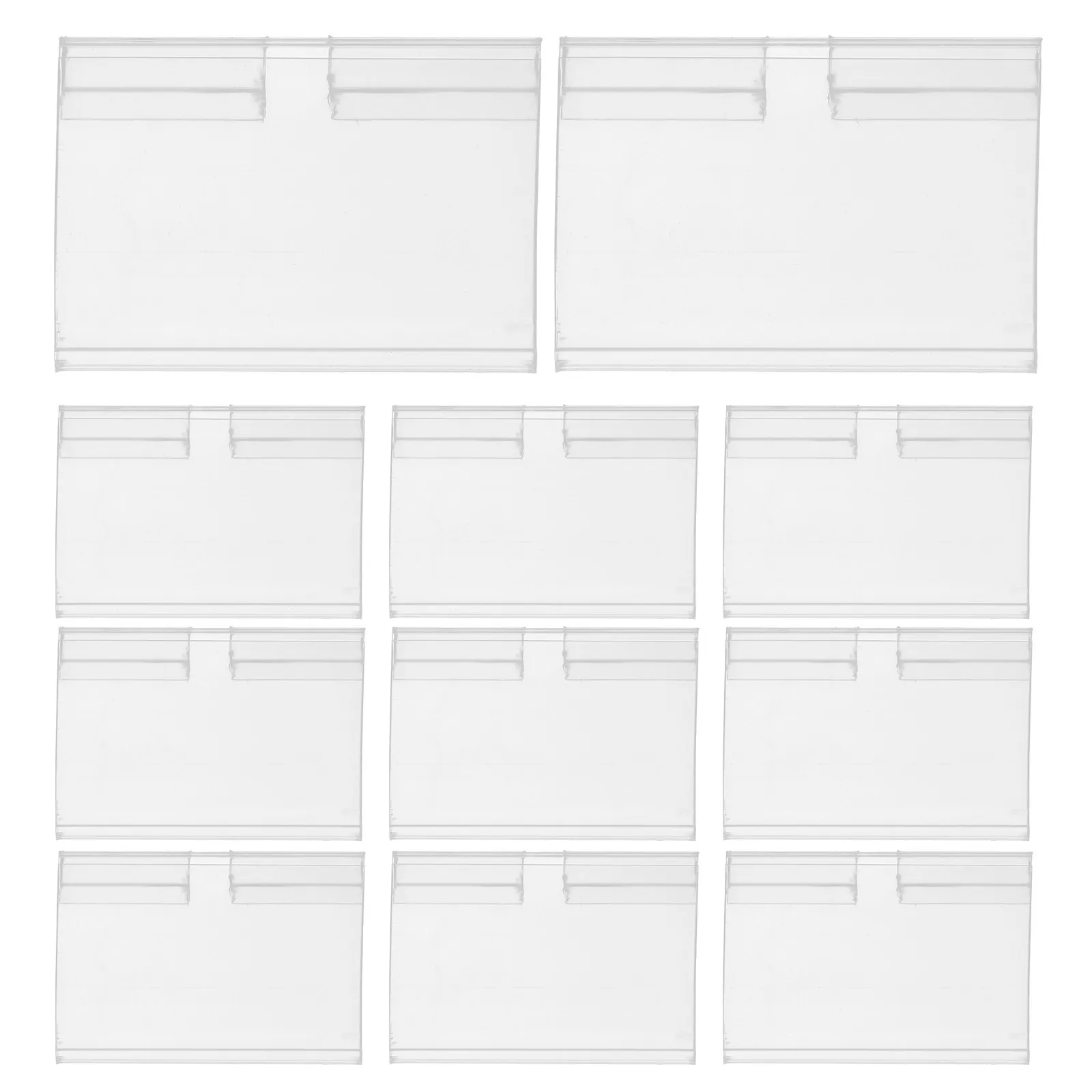 

50 шт. прозрачных пластиковых держателей для ценников и этикеток для полок супермаркетов