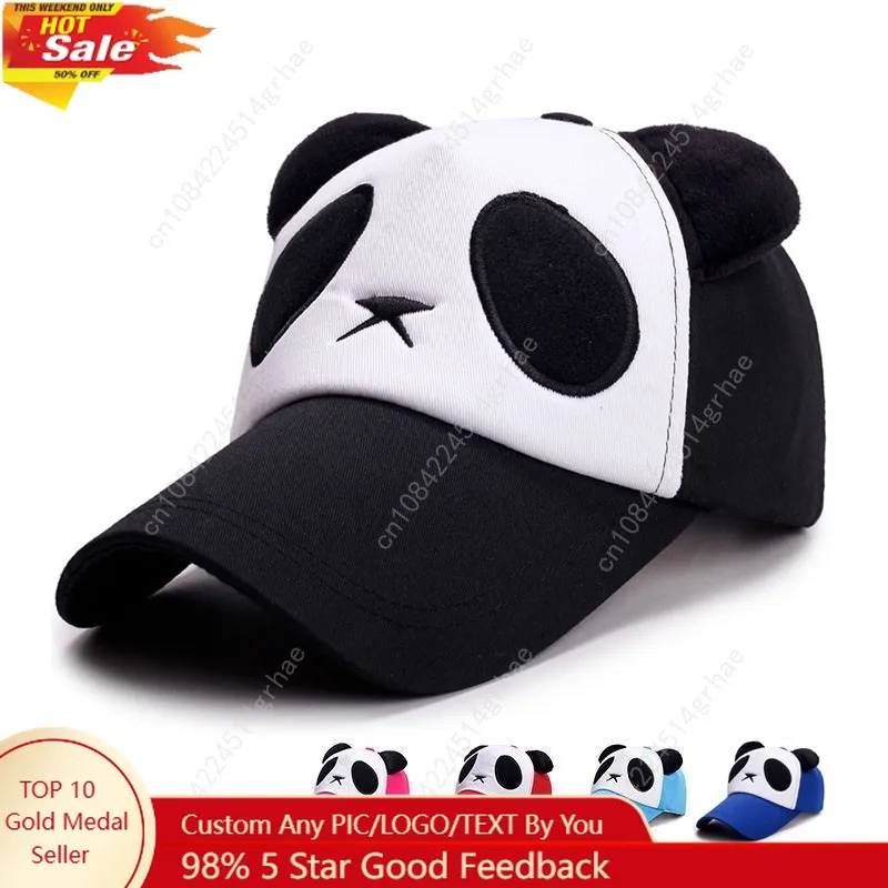 

Summer Cute Panda Baseball Caps For Men Women Cotton Hip Hop Snapback Hats Sun Protection Outdoor Gorras Dropshipping