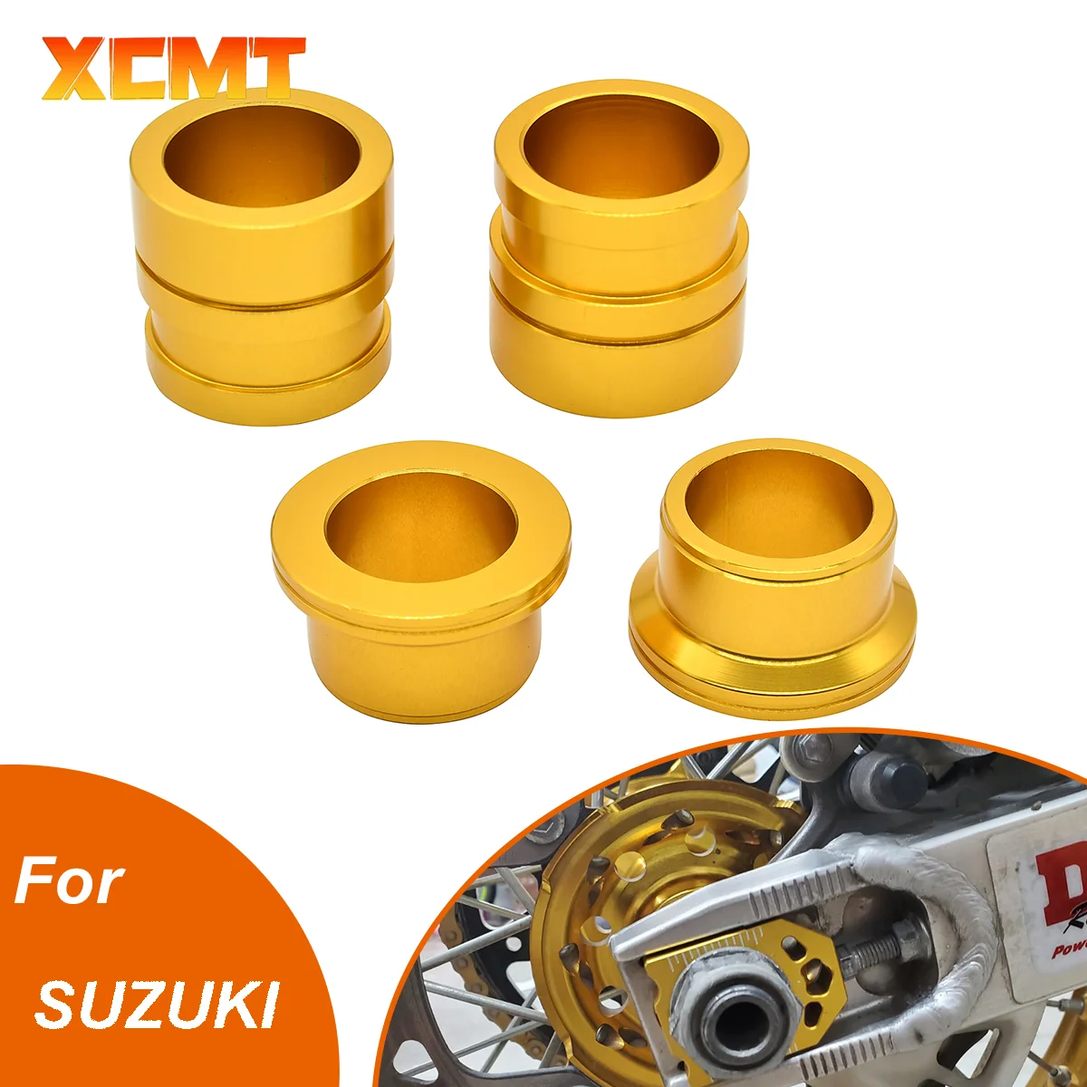 

Motorcycle CNC Front And Rear Wheel Hub Spacer For Suzuki RMZ450 RMX450Z RMZ250 RMZ 250 450 2005-2024 Motocross Universal Parts