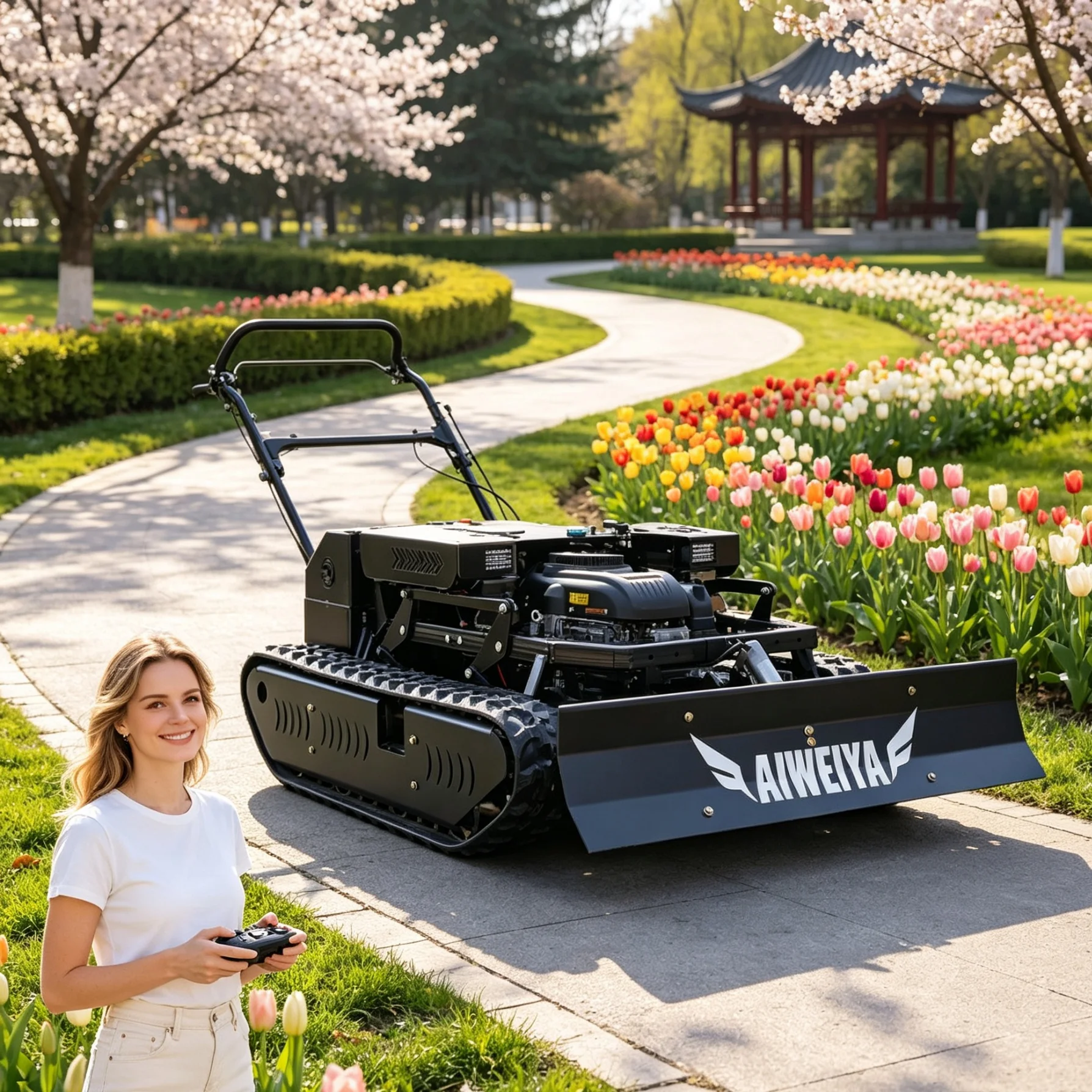 Customized For Private Courtyard Wireless Self‑Driving Grass Mower, Simple Remote Operation For Household Use