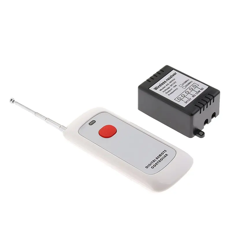A13E-DC 12V 10A Relay Receiver 433Mhz Wireless RF Switch Long Range Single Channel Wireless Remote Control Switch