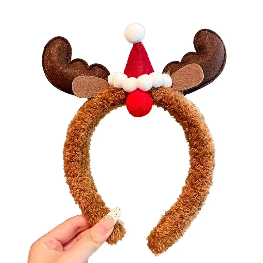 

New Funny Elk Kids Christmas Tree Headband Bow Decoration Cartoon Xmas Headpieces Cute Snowman Hair Clasp Festival