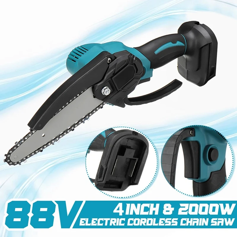 4-дюймовая бесщеточная бензопила, аккумуляторная электрическая цепная пила, ручные секаторы, садовые режущие инструменты для батареи 18 В