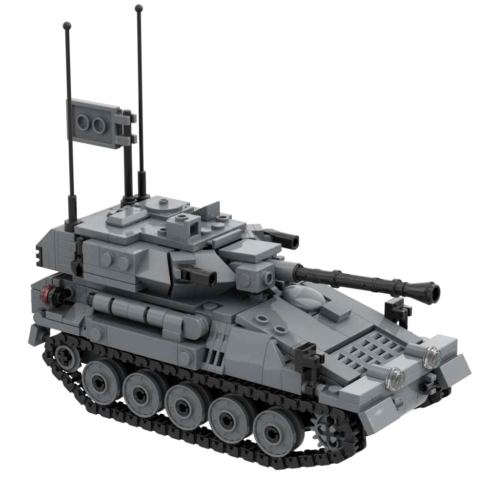 FV107 Scimitar Light Tank UK Army Bricks Set Military Building Blocks Toy Assembly Set Compatible with Brands