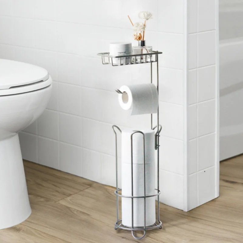 

Вертикальный держатель для салфеток, напольный держатель для бытовой туалетной бумаги, держатель для хранения с диспенсером для рулонов салфеток и верхней стойкой