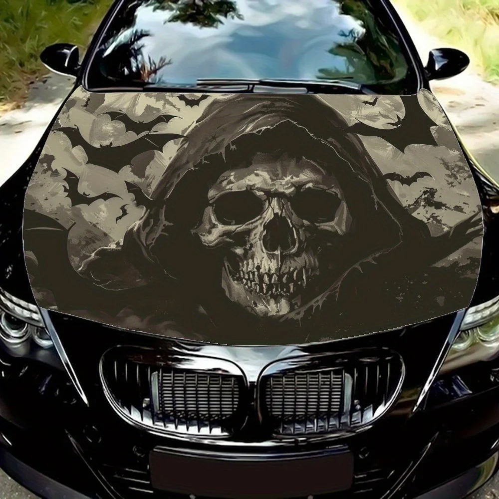 

Скелет темной ночи: графика Ghoulish Phantom с упаковкой летучих мышей, виниловые обертки для автомобиля, виниловая графика на капоте автомобиля, виниловый материал с литие