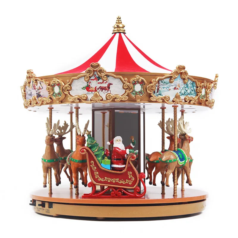 Christmas carousel electronic music box birthday gift personalized creative gift for Christmas