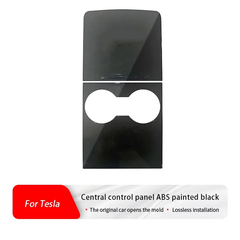Center Console Trim Cover for Tesla Model 3/Y – Gloss Black ABS, Dashboard Replacement Panel