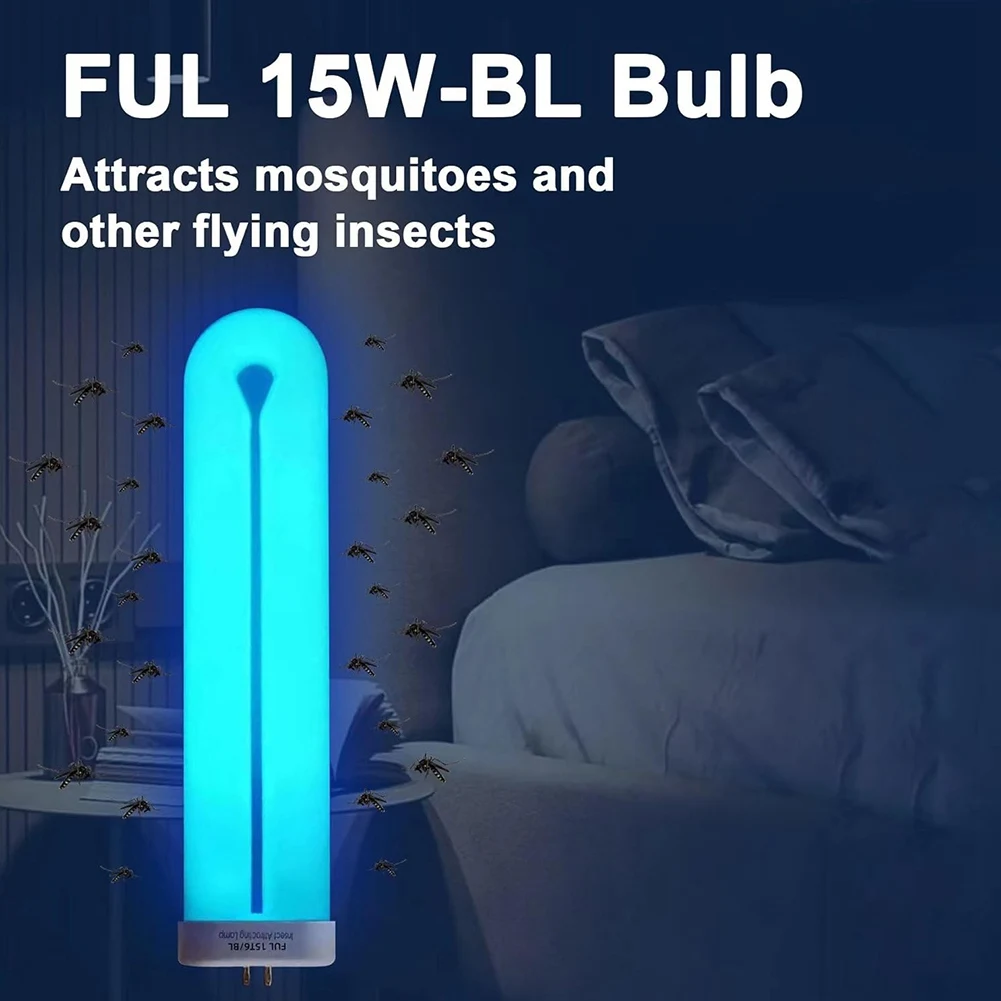 

AS94-Replacement Bug Zapper Light Bulb 15 Watt For Insect Attracting Lamp, 7.5-Inch FUL 15W-BL U-Shaped Bulb For 15Wht 6-Pack
