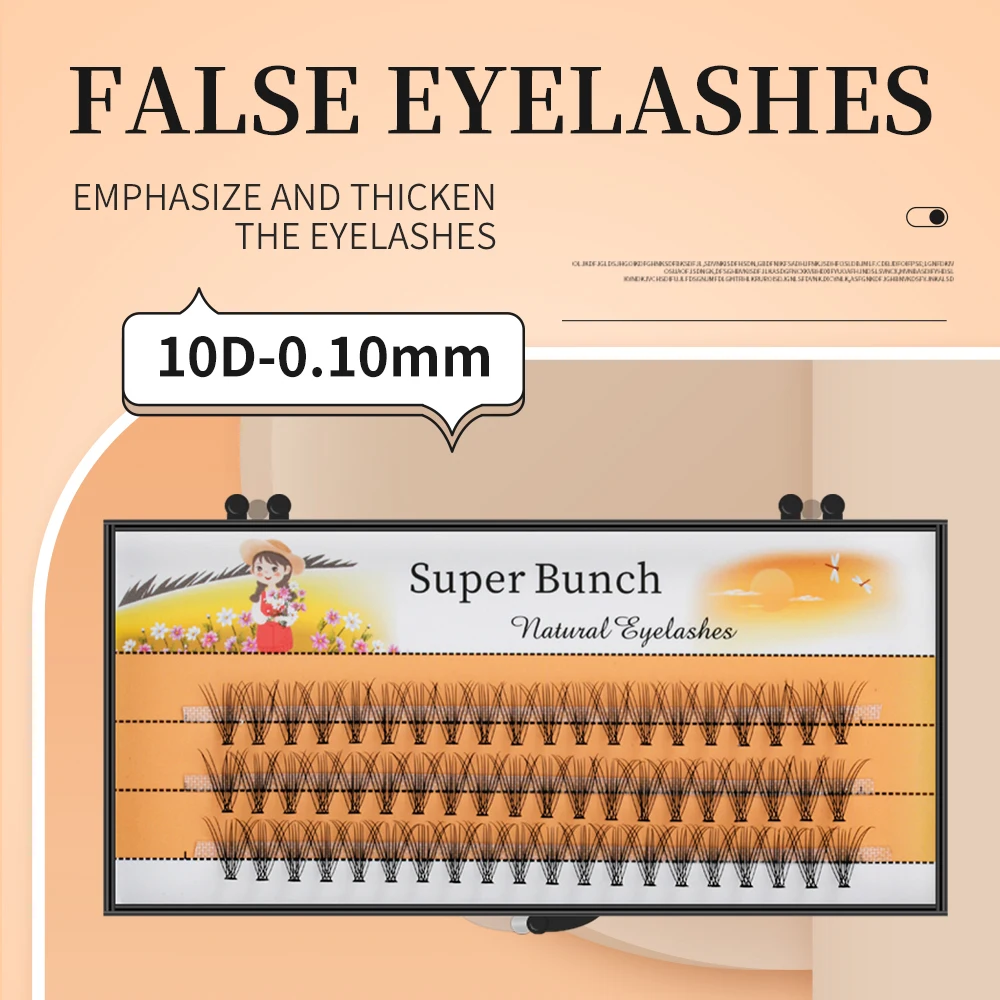 Super Bunch Soft Mink 10D Individual Eyelashes Cluster Russia Volume Eyelash Extension Premade Fan False Silk Lashes Makeup Tool