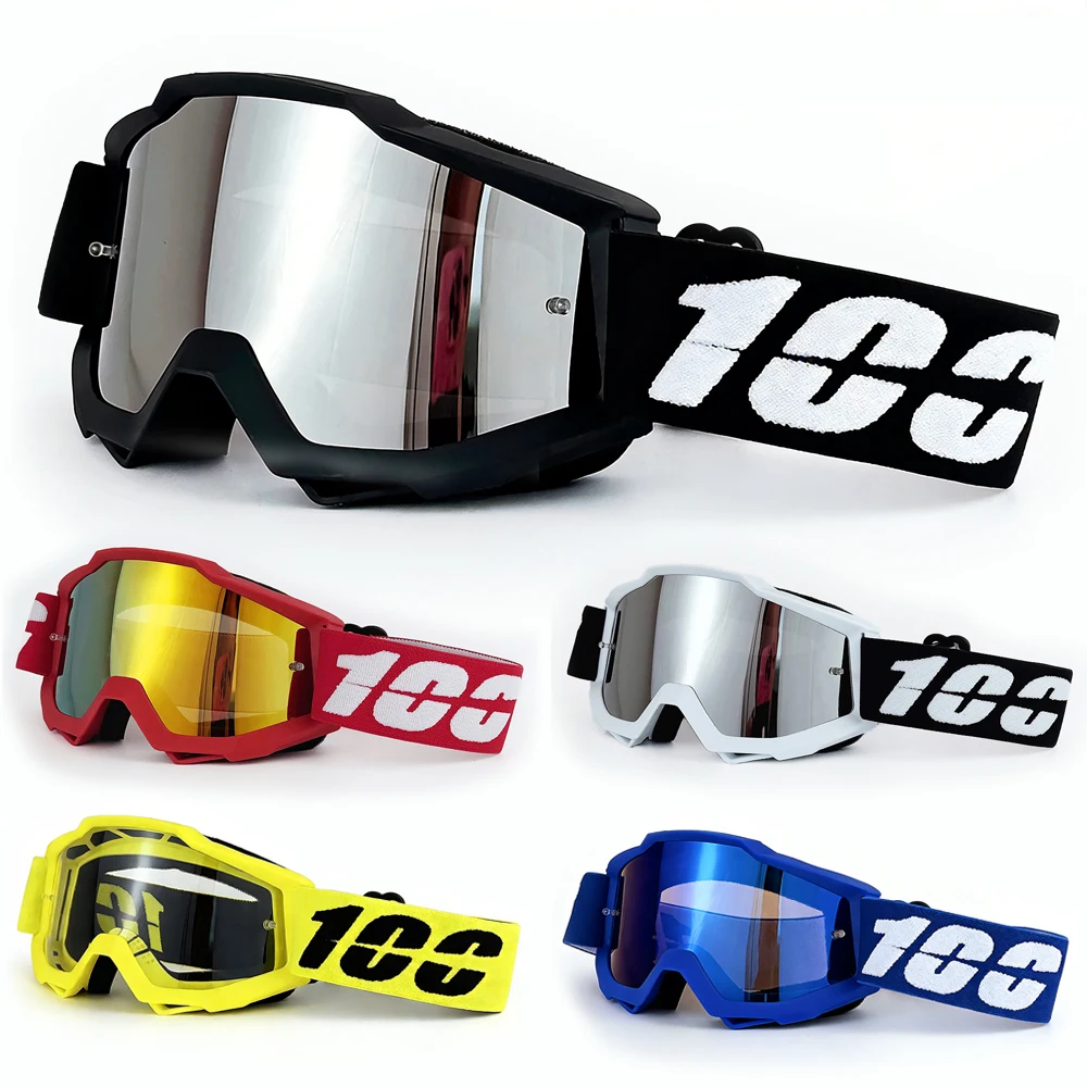 

100 Off-road Goggles Motocross Glasses Motorcycle Sunglasses Man MTB ATV Mask Windproof Protection Skiing Cycling Racing Goggles