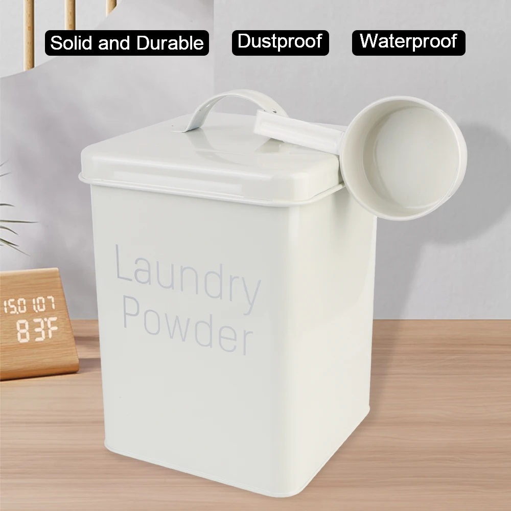 Beczka na proszek do prania 3KG z miarką Pojemnik na detergent do prania Pojemnik na przekąski Pojemnik na ziarno