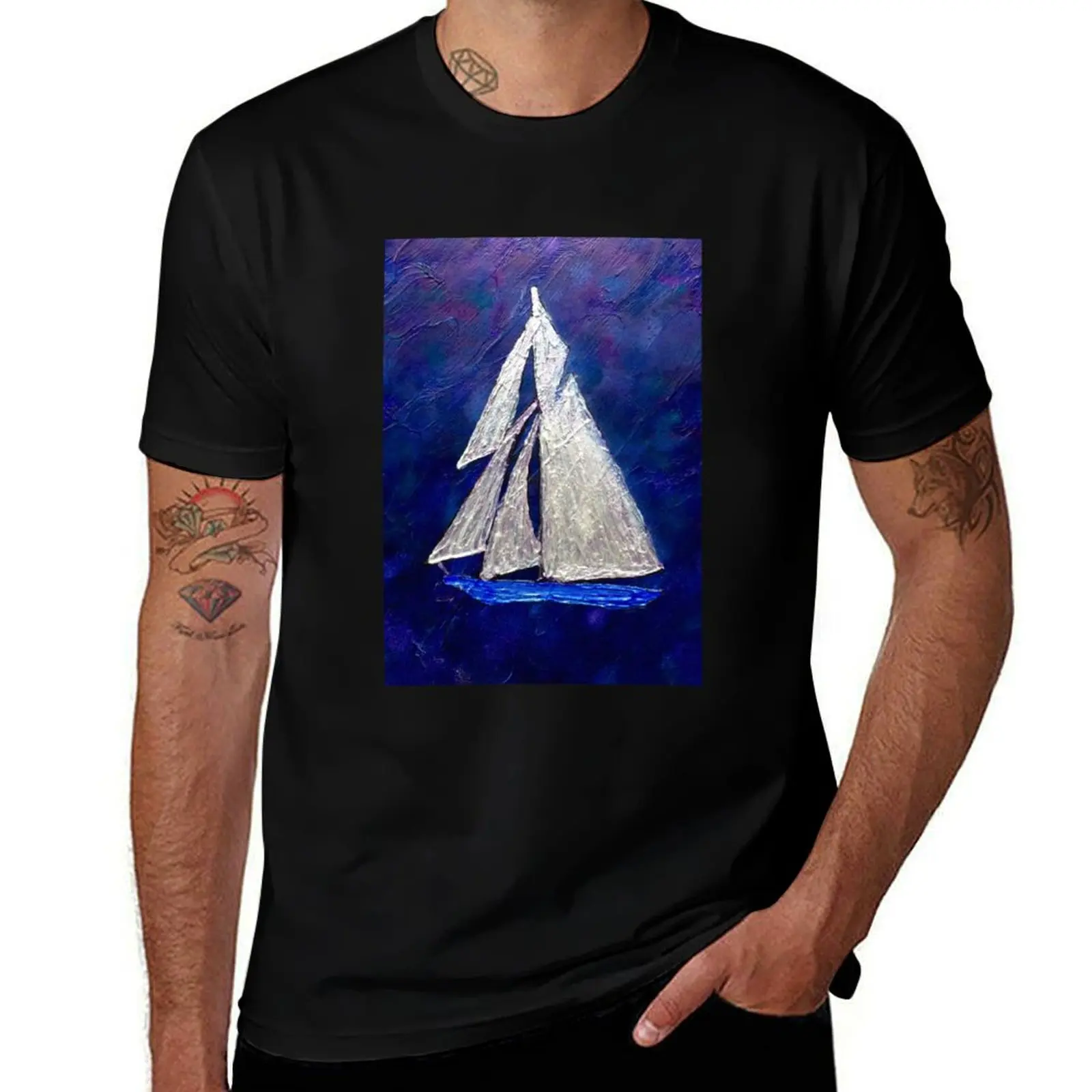 

t 92717 vintage dark graphic humor funny T-Shirt man shirts shirts T-Shirt Sailboat t graphic for mens shirts t