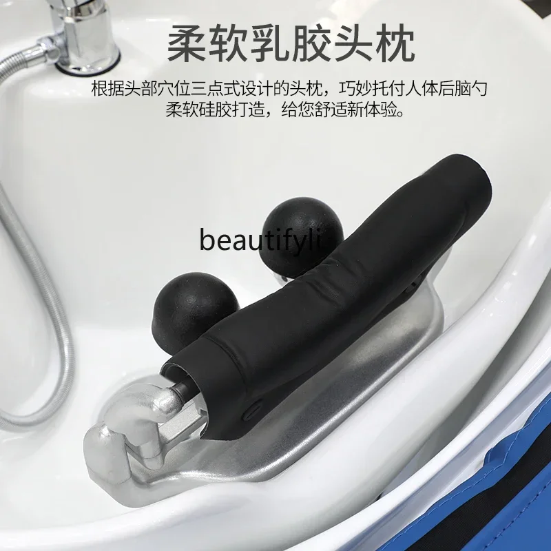 

smt14 Automatic Intelligent Massage Shampoo Bed Barber Shop Electric Head Treatment Shampoo Bed Water Circulation Fumigation Bea