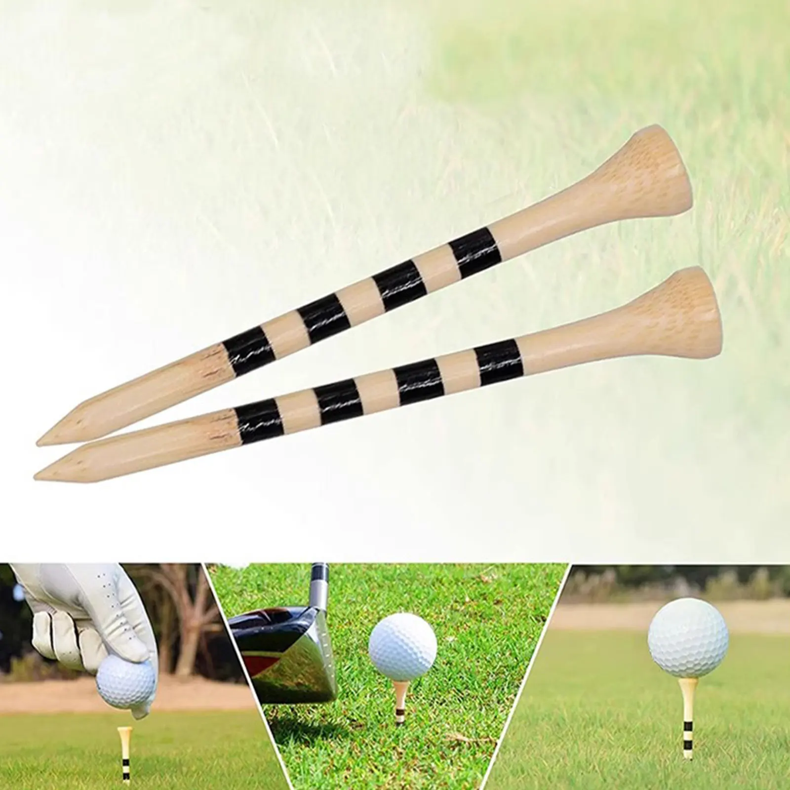 100 Piece Golf Tees Sturdy Lightweight Ball Holders for Outdoor Practice Training Accessories