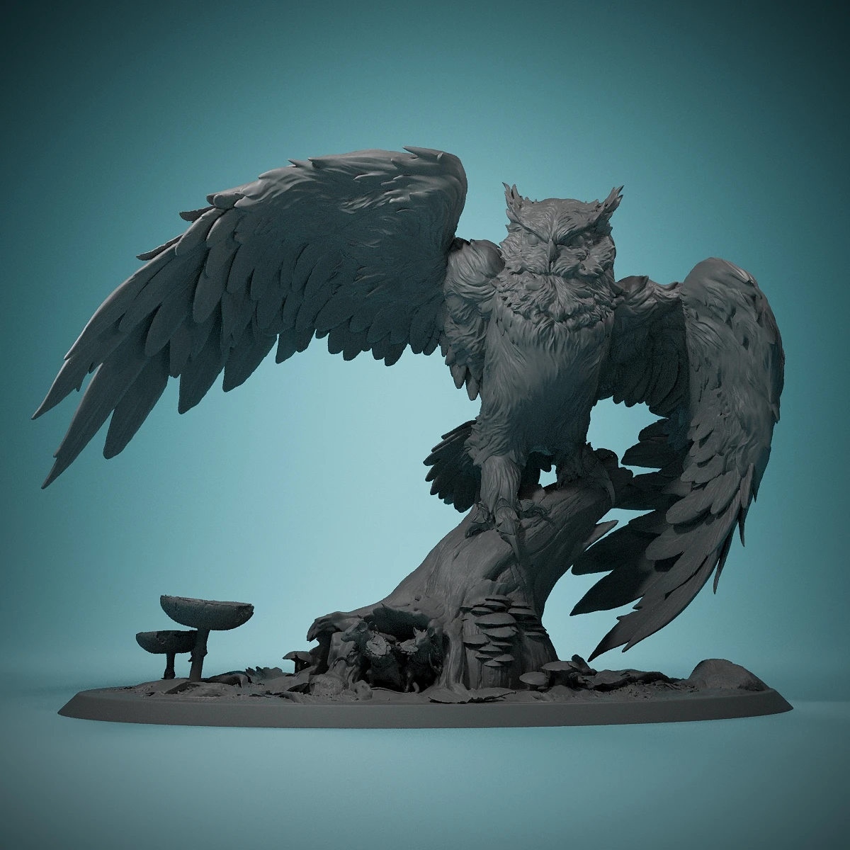 Mousin The Great Owl Stance - Resin 3D Miniatures - For Tabletop Tactical Gaming Roleplaying - Game Room Dress Up-Holiday Gifts
